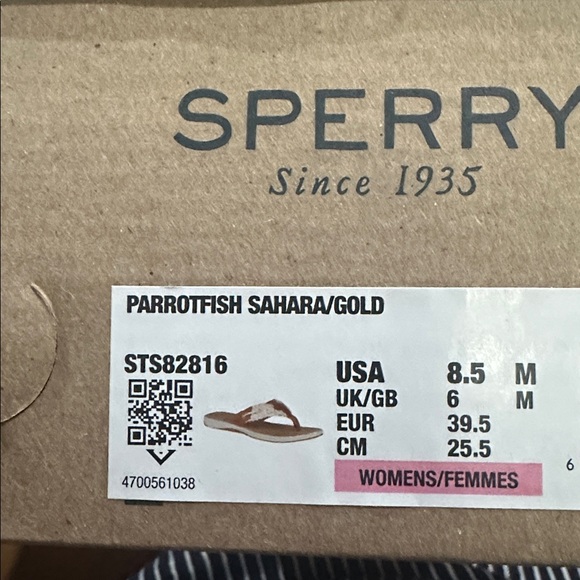 NIB Sperry Parrotfish Braided Sandal Flip Flop Thong Sandals, Flat Heel - Picture 5 of 8